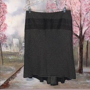 Nine West multi gray wool tulip bottom skirt sz 10 EUC